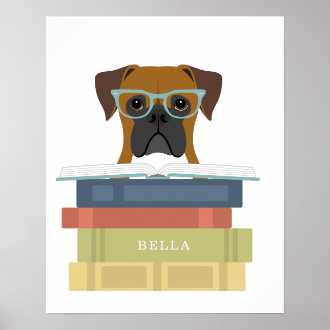 Boxer Dog Personalised Print (Front)