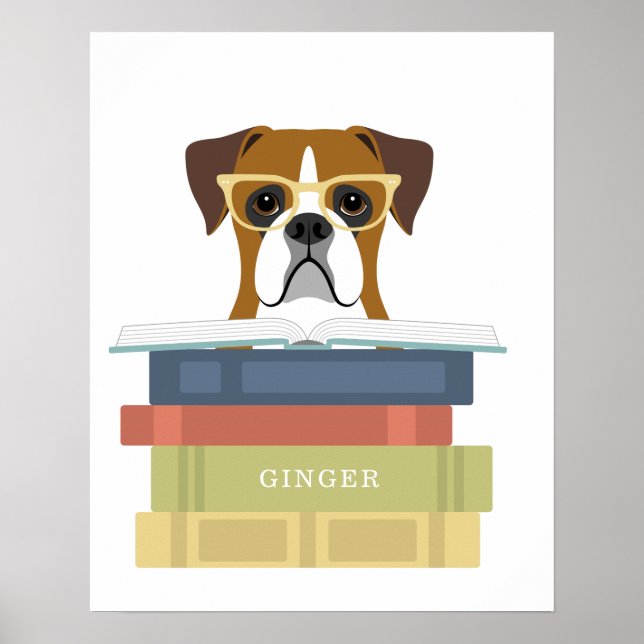 Boxer Dog Personalised Print (Front)