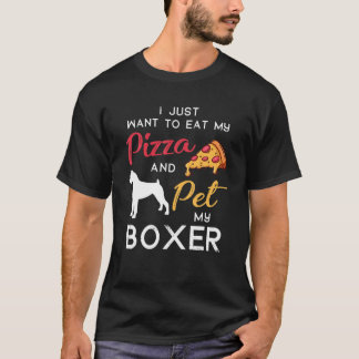 Boxer Dog Pizza Lover Owner Christmas Birthday Gif T-Shirt