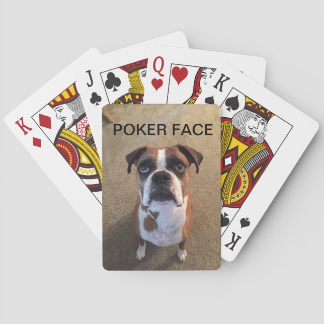 Boxer Dog poker face cards (Back)