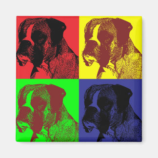 Boxer Dog Pop Art Style Magnet