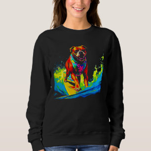 Boxer Dog Pop Surf Sweatshirt