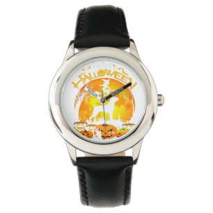 Boxer Dog Pumpkin Happy Halloween Dog Lover Gift Watch