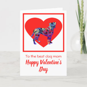 Boxer Dog Red Valentine’s Day Greeting Card