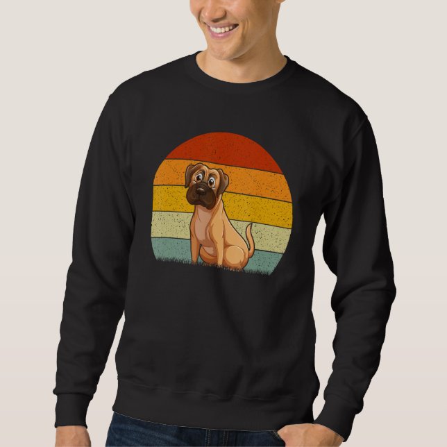 Boxer Dog  Retro Style Vintage Sweatshirt (Front)