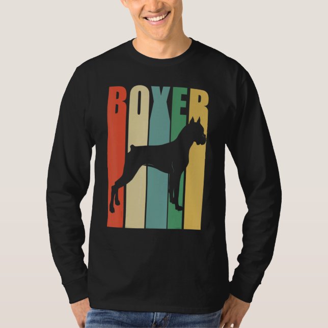 Boxer Dog Retro T-Shirt (Front)