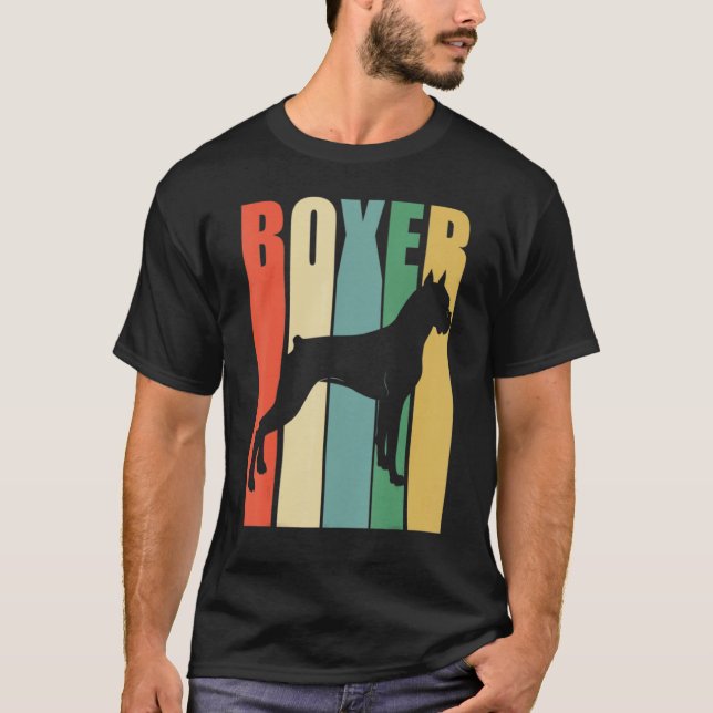 Boxer Dog Retro T-Shirt (Front)