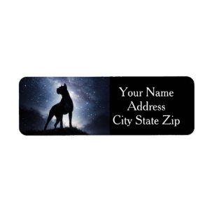 Boxer Dog Return Address Label