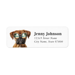 Boxer Dog Return Address Labels