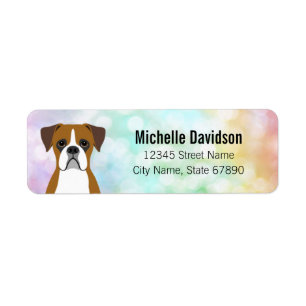 Boxer Dog Return Address Labels