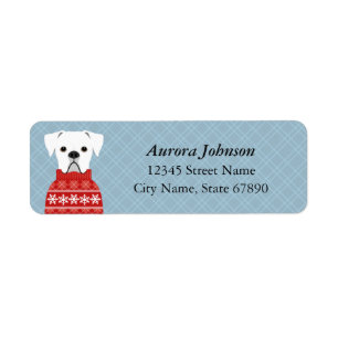 Boxer Dog Return Address Labels