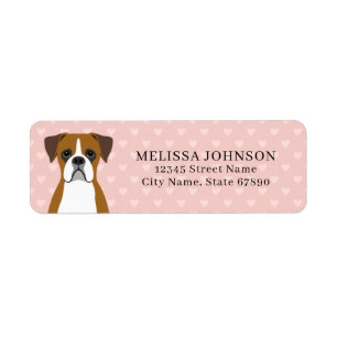 Boxer Dog Return Address Labels