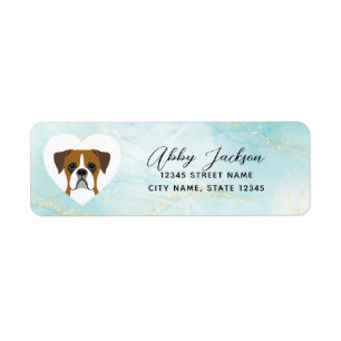 Boxer Dog Return Address Labels