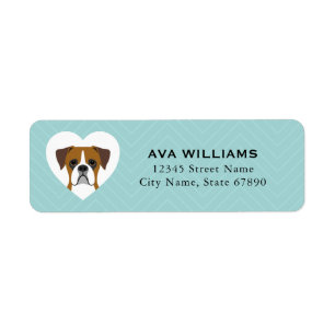 Boxer Dog Return Address Labels