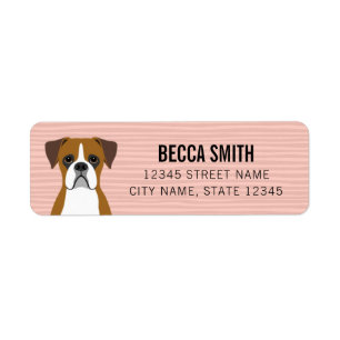 Boxer Dog Return Address Labels