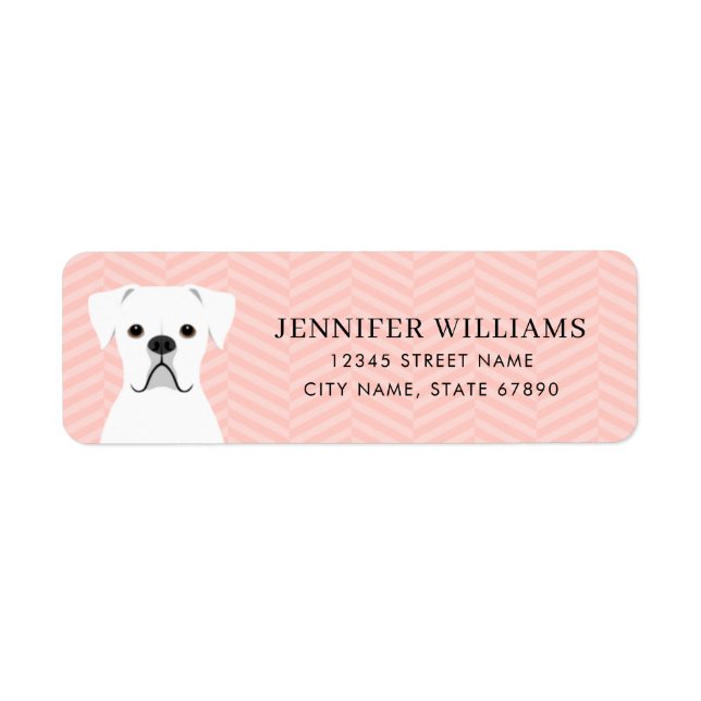 Boxer Dog Return Address Labels (Front)