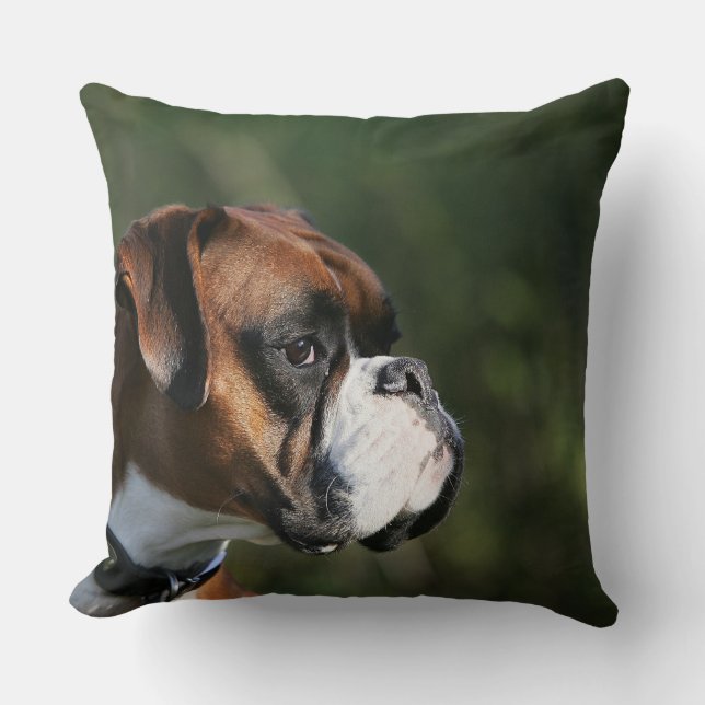 Boxer Dog Side Profile Cushion (Front)