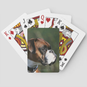 Boxer Dog Side Profile Playing Cards