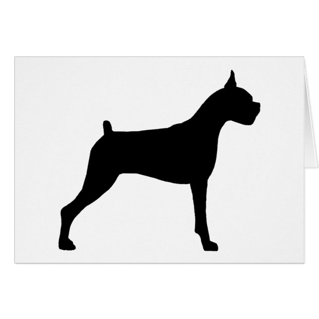 Boxer Dog Silhouette (Front Horizontal)
