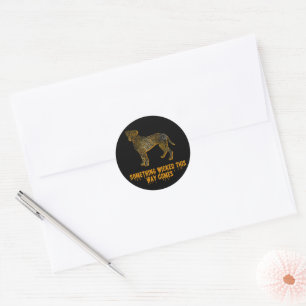 Boxer Dog Silhouette Fun Halloween Classic Round Sticker