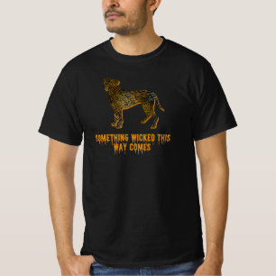 Boxer Dog Silhouette Fun Orange Halloween T-Shirt