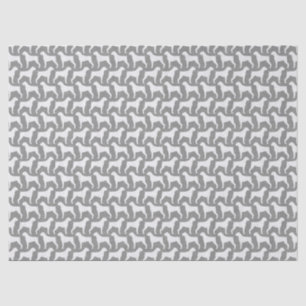 Boxer Dog Silhouettes Pattern Grey Tissue Paper