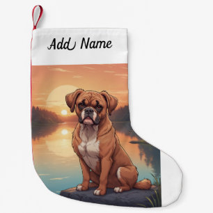Boxer Dog Small Christmas Stocking