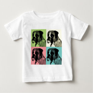 Boxer Dog Stamper Pop Art Baby T-Shirt