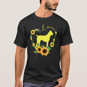 Boxer Dog Sunflower He T-Shirt