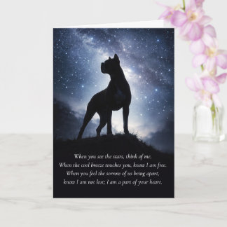Boxer Dog Sympathy Memorial Card