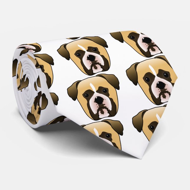 Boxer Dog Tie (Rolled)