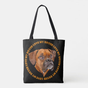 Boxer Dog Tote Bag