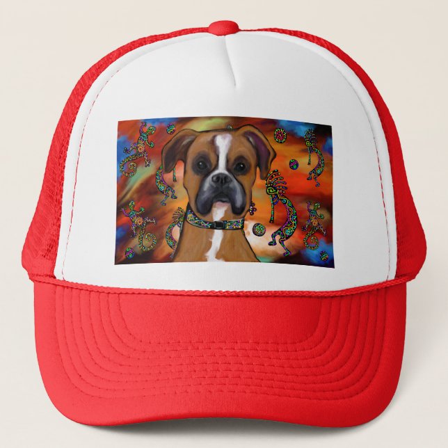 BOXER DOG TRUCKER HAT (Front)