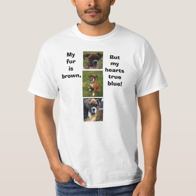 BOXER DOG TRUE BLUE tee (Front)