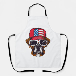 Boxer Dog USA Apron