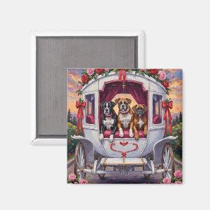 Boxer Dog Valentine's Day  Magnet