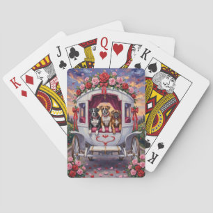 Boxer Dog Valentine's Day  Playing Cards