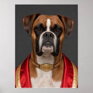 Boxer Dog Wall Art — Champion Prizefighter Pet Por