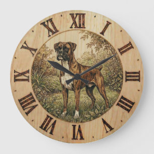 Boxer Dog Wall Clock - Playful Pet Decor