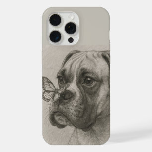 Boxer Dog with Butterfly Gentle Encounter iPhone 15 Pro Max Case