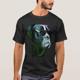 Boxer Dog With Sunglasses And Headphones Cute Anim T-Shirt