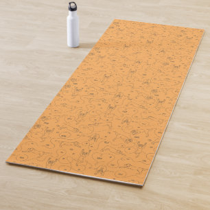 Boxer dog yoga pose mat