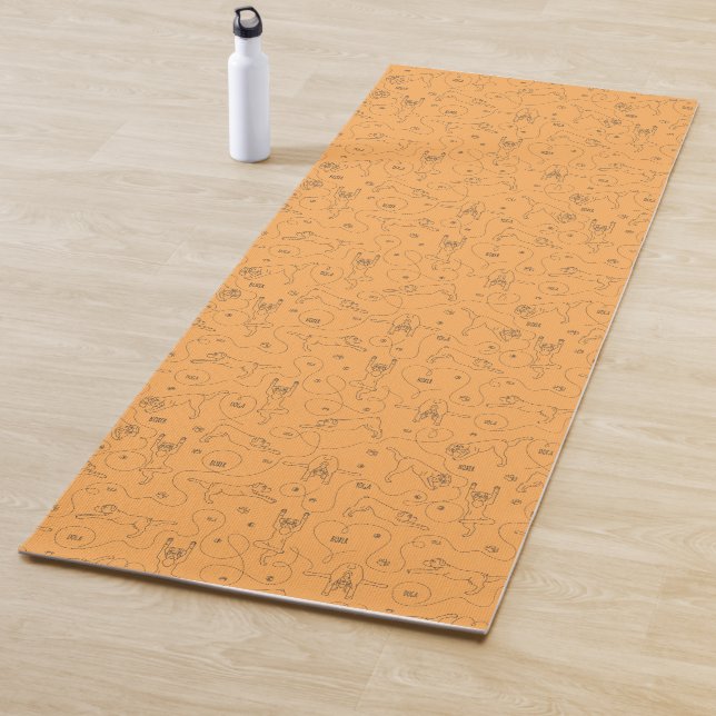 Boxer dog yoga pose mat (In Situ)