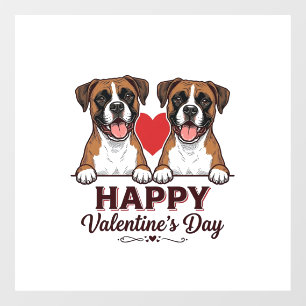 Boxer Dogs Happy Valentines Day Vintage