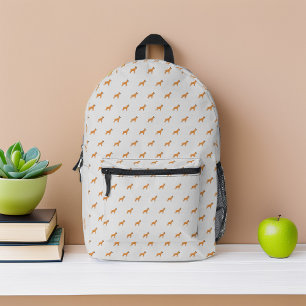 Boxer Dogs Pattern Personalised Printed Backpack