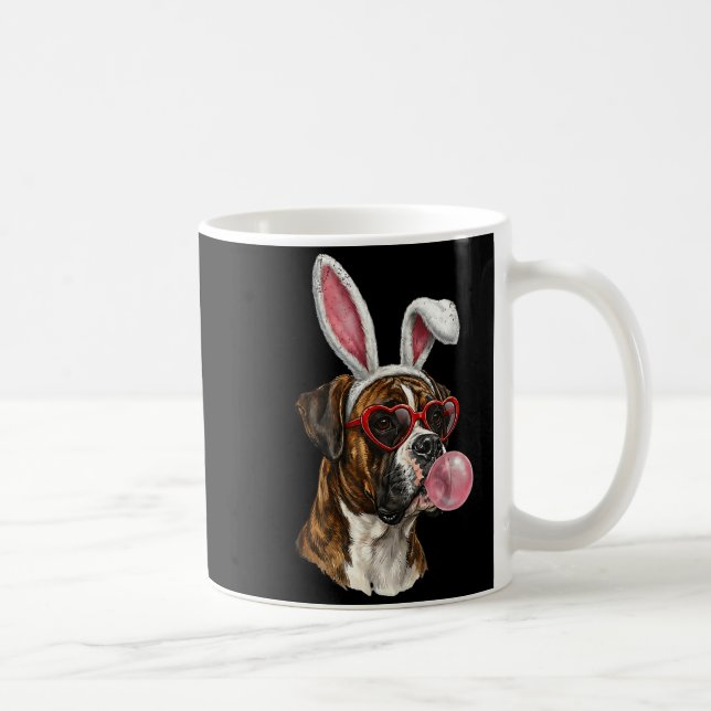 Boxer easter bunny dog lover  coffee mug (Right)