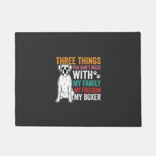 Boxer Family Freedom Dog Lover Doormat