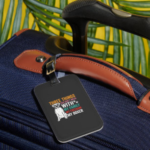 Boxer Family Freedom Dog Lover Luggage Tag