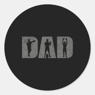 Boxer Fathers Day Boxing Lover Box Gift Training  Classic Round Sticker