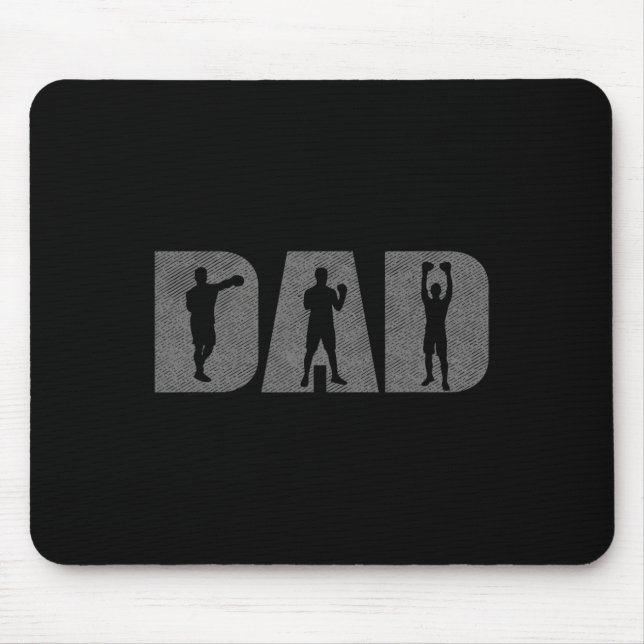 Boxer Fathers Day Boxing Lover Box Gift Training  Mouse Pad (Front)